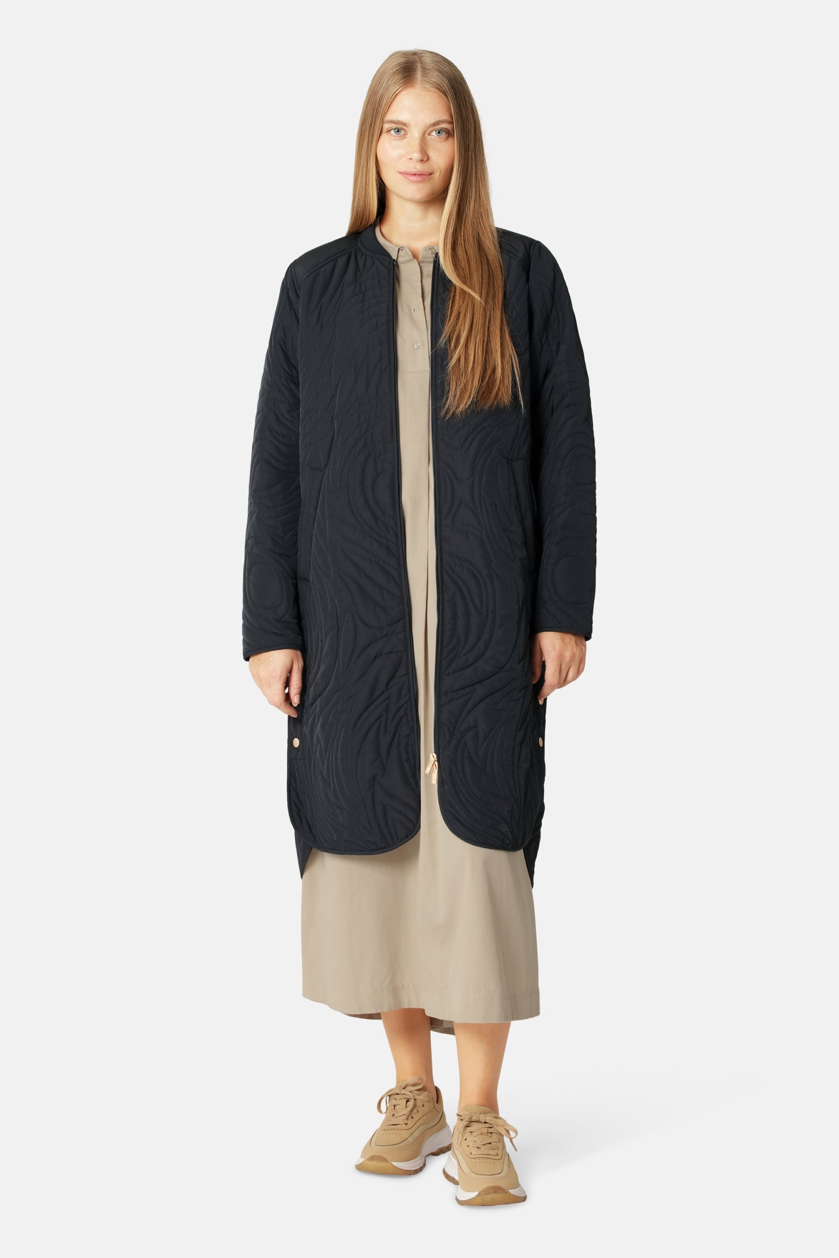 Lang Gewatteerd Jack DUNE06 | Dark Indigo | Coat | Ilse Jacobsen