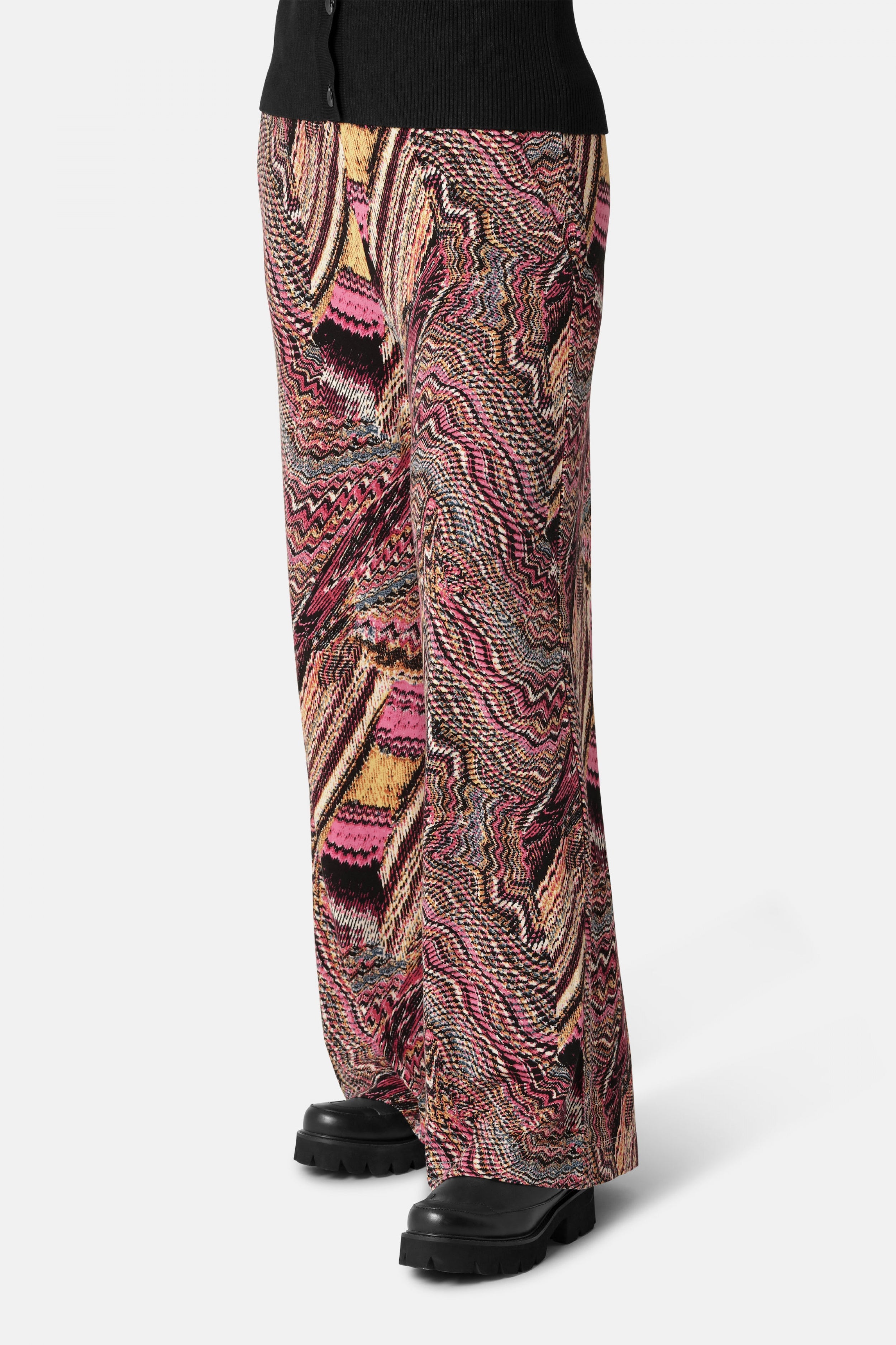 Flare Broek Lange jurk Elisa07Shell | Rosy Pink | Trouser | Ilse Jacobsen