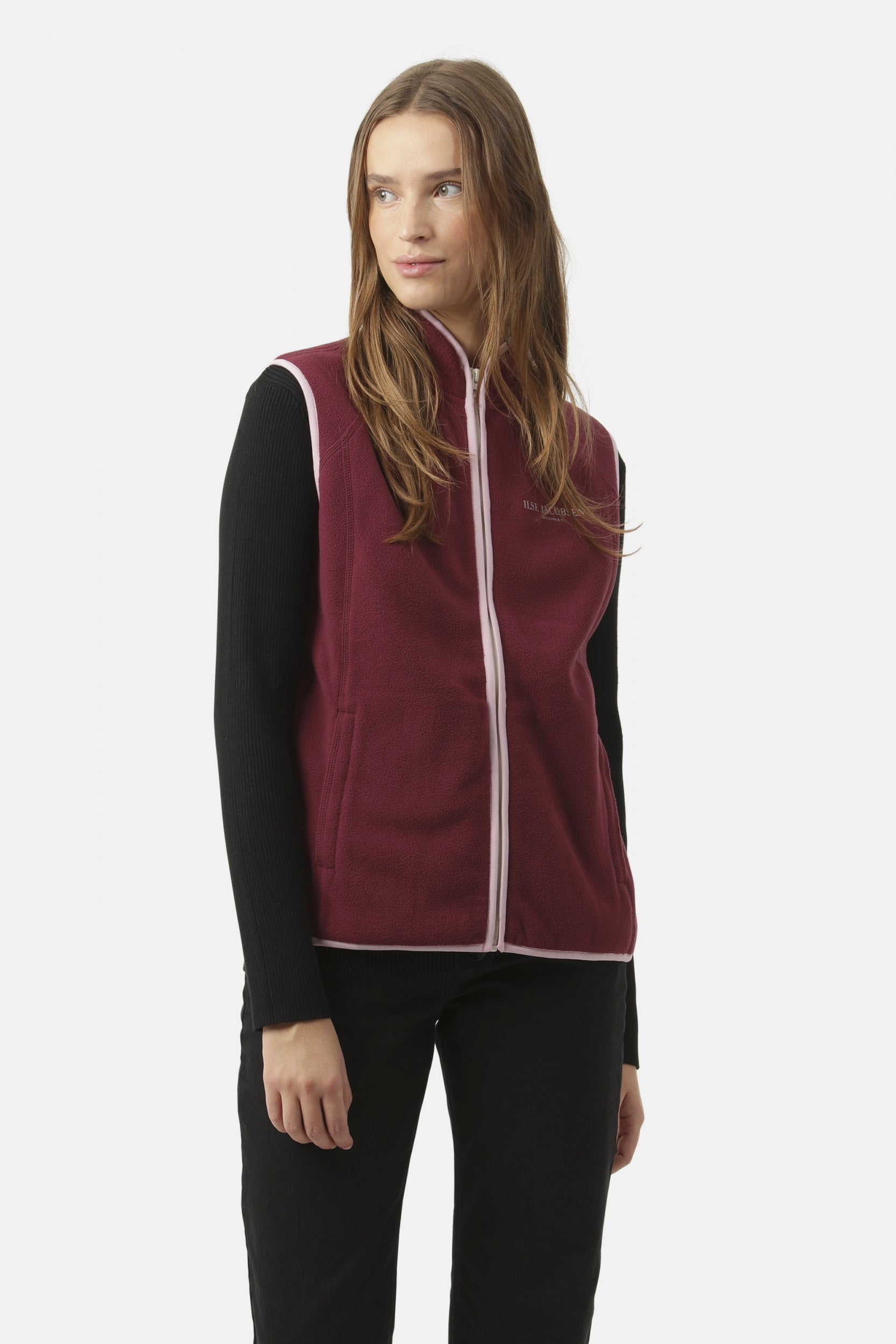 Fleece Bodywarmer FLEECEWIND01 | Maroon Banner | Vest | Ilse Jacobsen