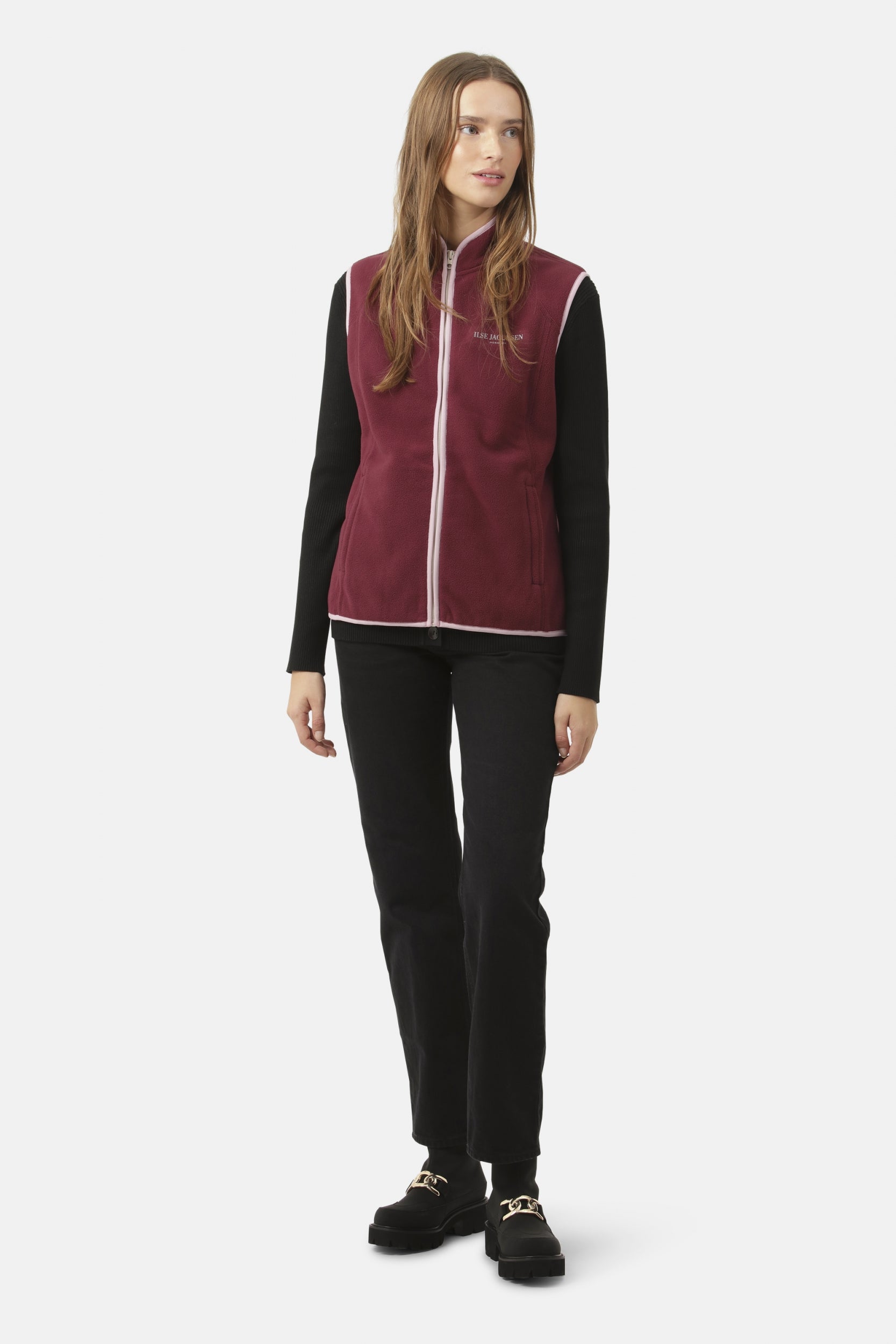 Fleece Bodywarmer FLEECEWIND01 | Maroon Banner | Vest | Ilse Jacobsen