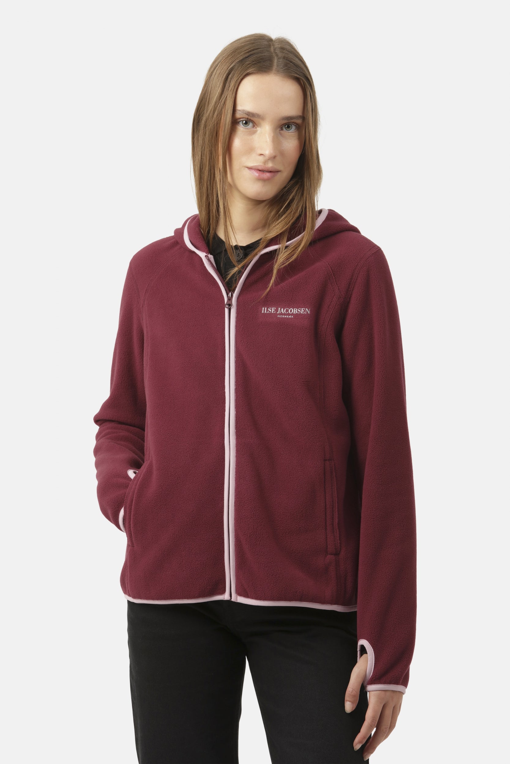 Fleece Vest FLEECEWIND03 | Maroon Banner | Jacket | Ilse Jacobsen