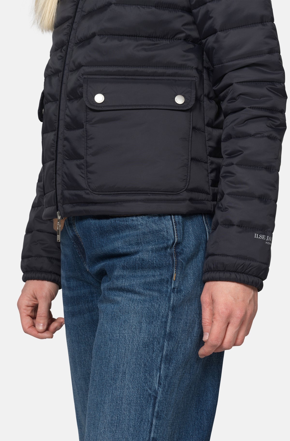 Gewatteerd jack LOFT01 | Dark Indigo | Jacket | Ilse Jacobsen