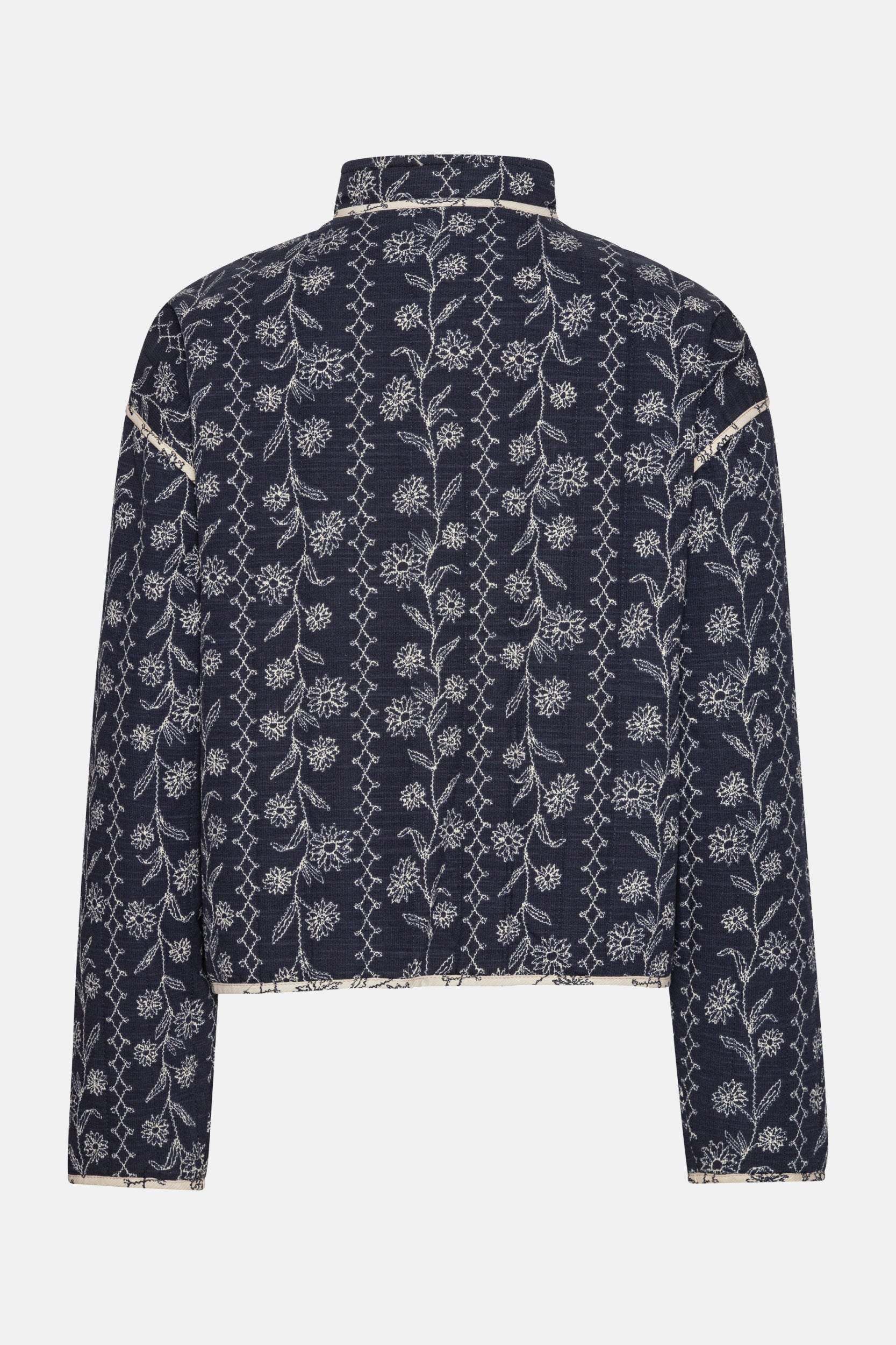 Korte Gewatteerde Jas OTTOMAQUILT01P | Dark Wildflower | Jacket | Ilse Jacobsen