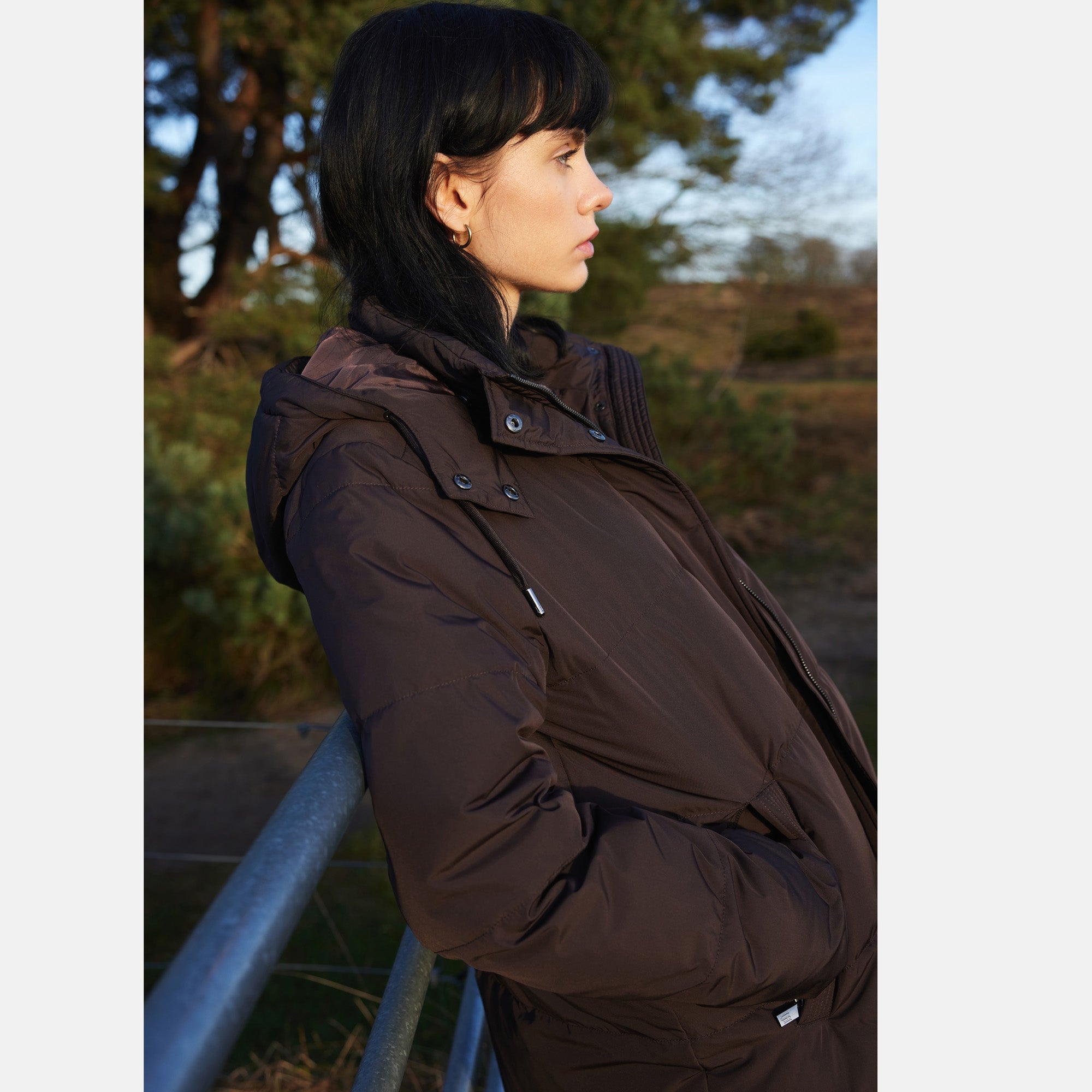 Lange Winterjas PEPPY03 | Ganache | Coat | Ilse Jacobsen