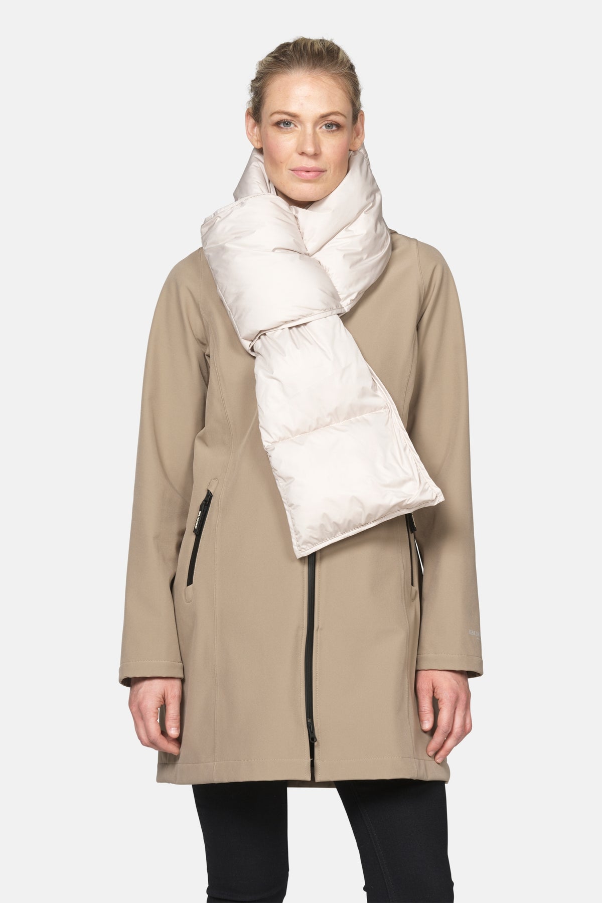 Gewatteerde sjaal PEPPYS08 | Silver Grey | Scarf | Ilse Jacobsen