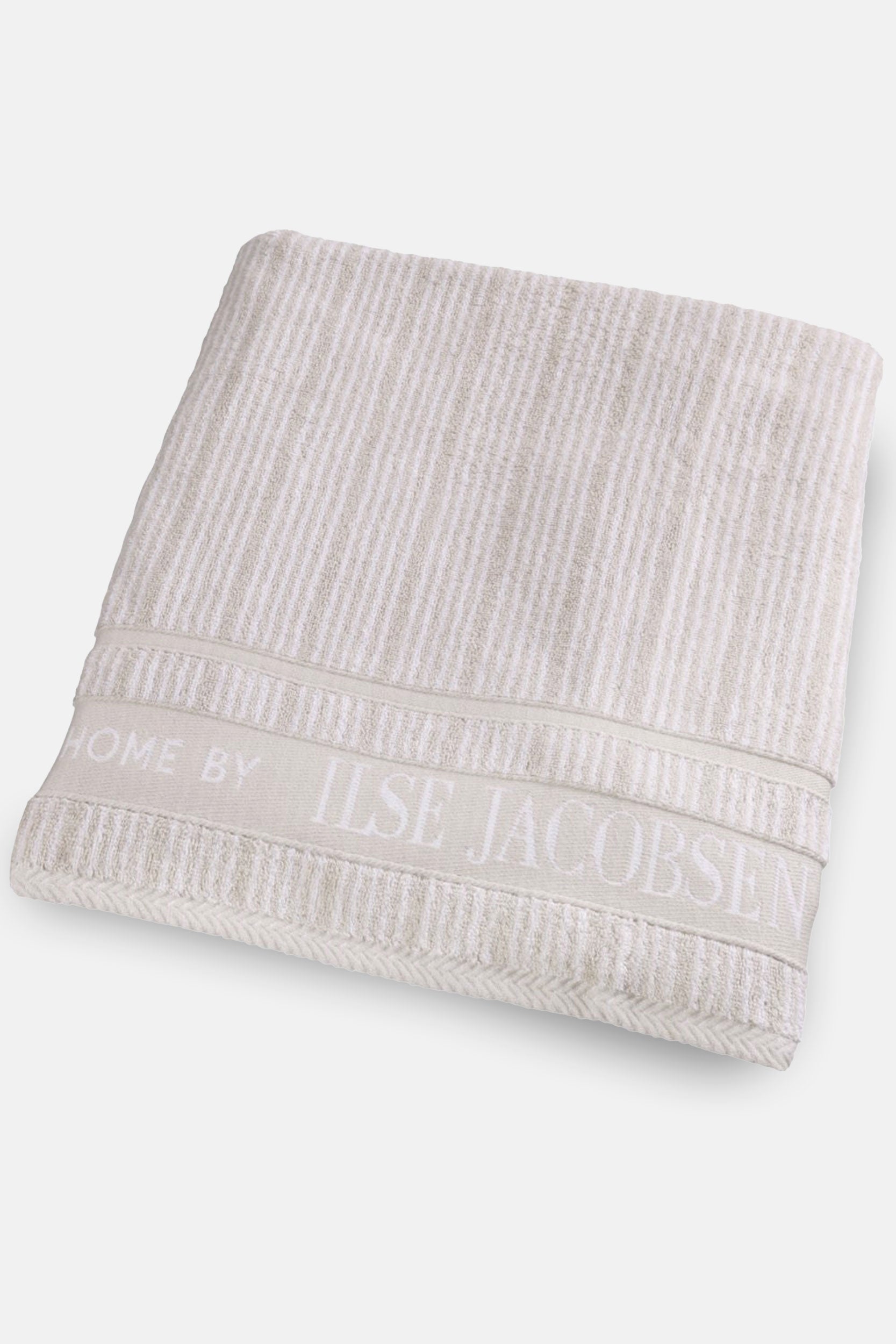 Badhanddoek | Sand Beige Stripes | Bath Collection | Ilse Jacobsen