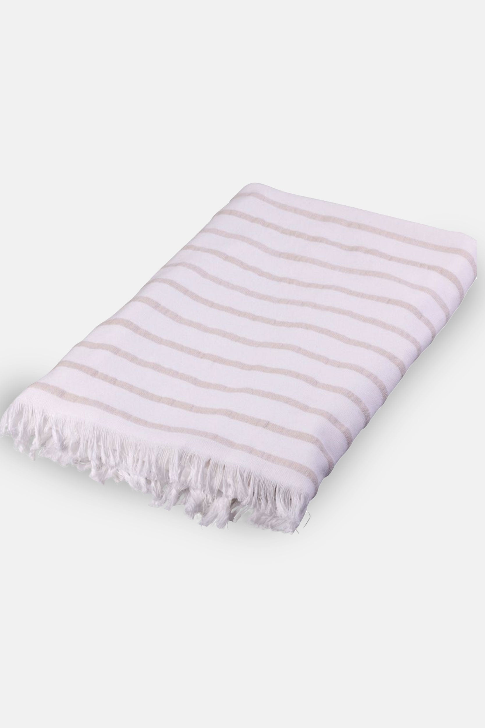 Hamam handdoek | Sand Beige Stripes | Bath Collection | Ilse Jacobsen
