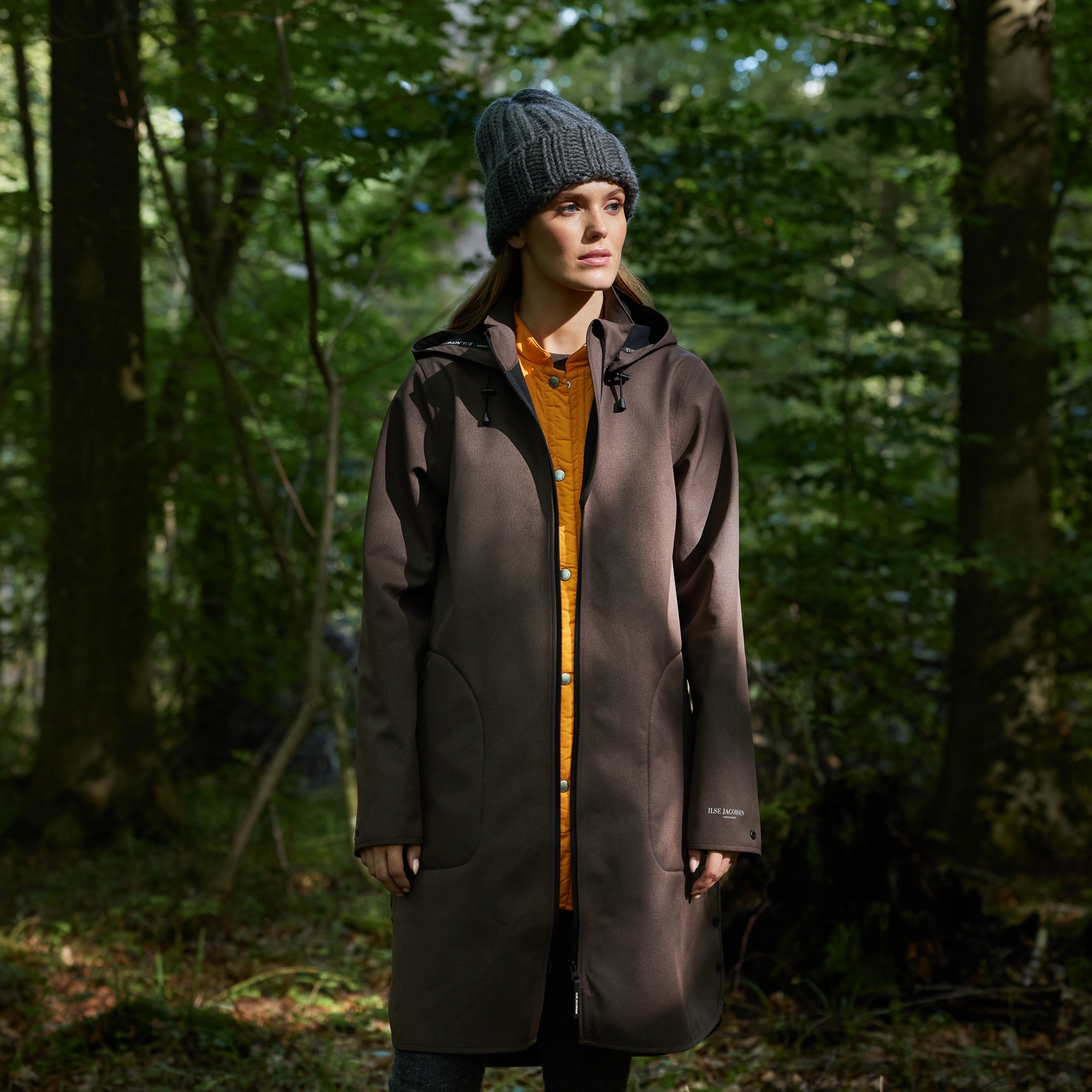 Softshell regenjas RAIN128 | Chocolate Brown | Raincoat | Ilse Jacobsen