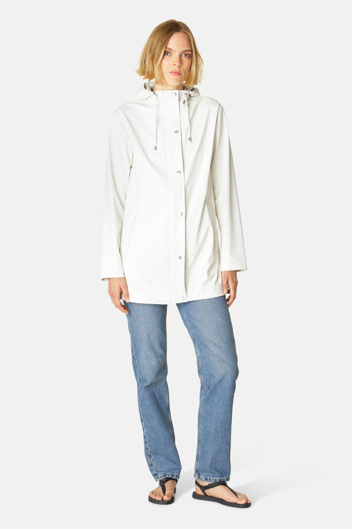 Korte regenjas RAIN228FR | Milk Creme | Raincoat | Ilse Jacobsen