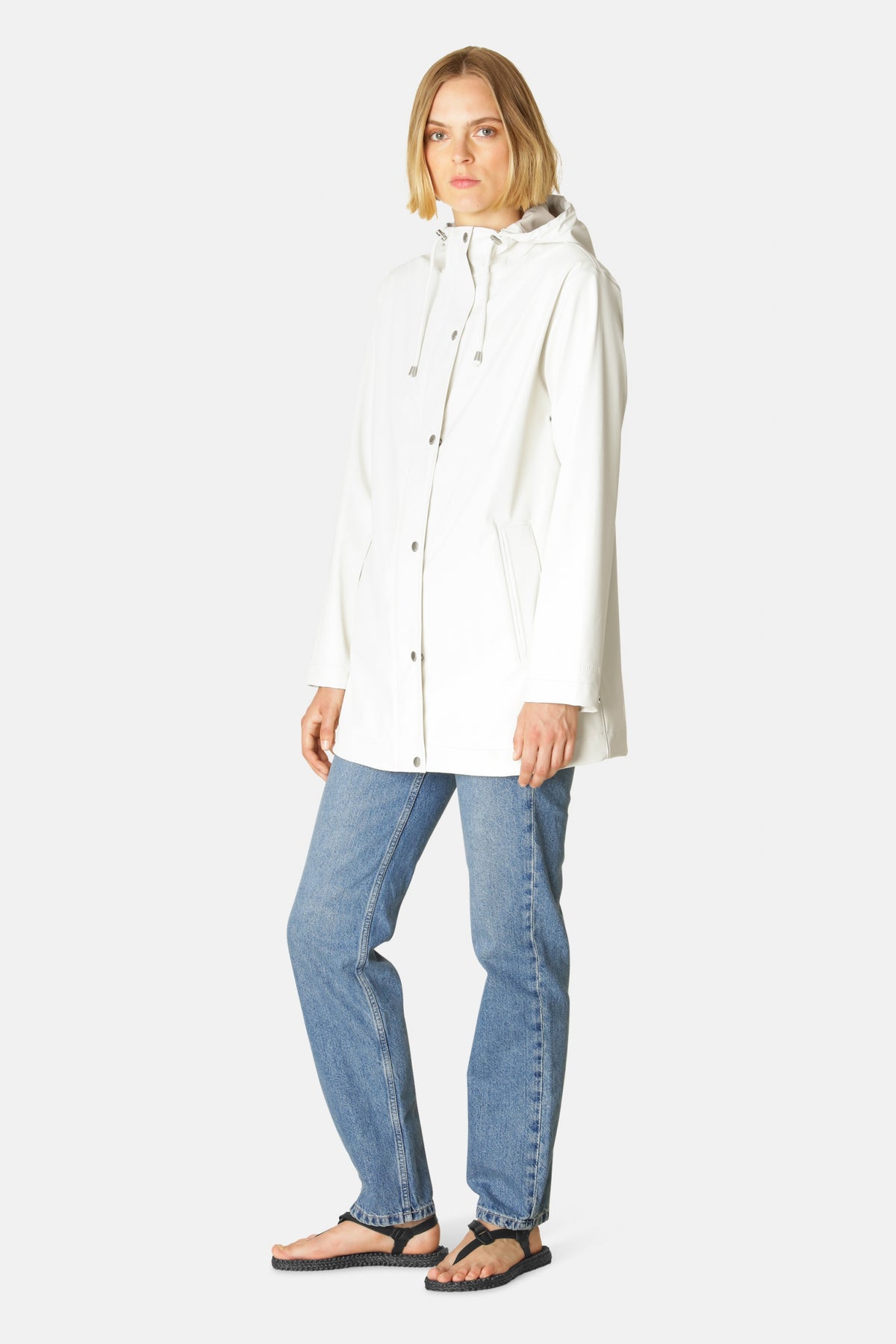 Korte regenjas RAIN228FR | Milk Creme | Raincoat | Ilse Jacobsen