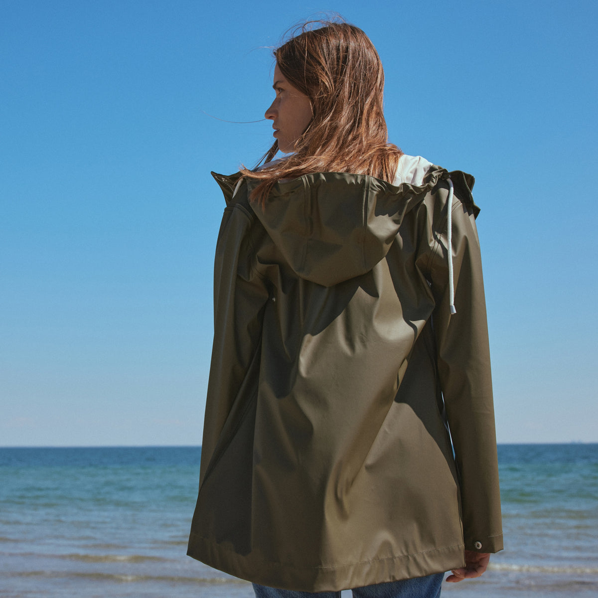 Korte regenjas RAIN228FR | Army | Raincoat | Ilse Jacobsen