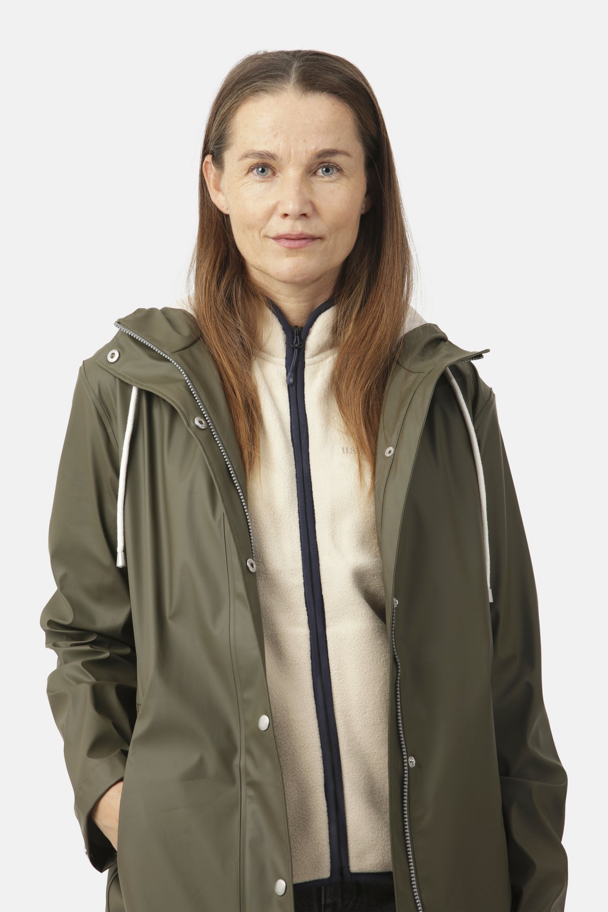 Korte regenjas RAIN228FR | Army | Raincoat | Ilse Jacobsen
