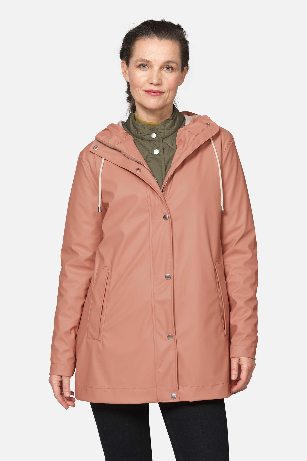 Korte regenjas RAIN228FR | Ash Rose | Raincoat | Ilse Jacobsen