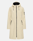 Softshell regenjas lang RAIN37L | Beige | Raincoat | Ilse Jacobsen