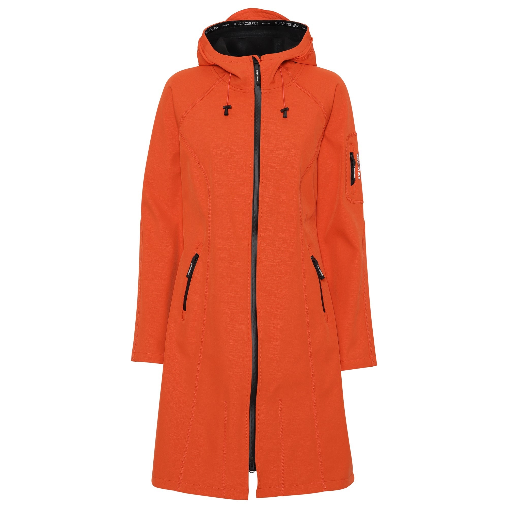 Softshell Regenjas Lang RAIN37L | Warm Orange | Raincoat | Ilse Jacobsen