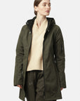 Softshell regenjas lang RAIN37L | Army | Raincoat | Ilse Jacobsen