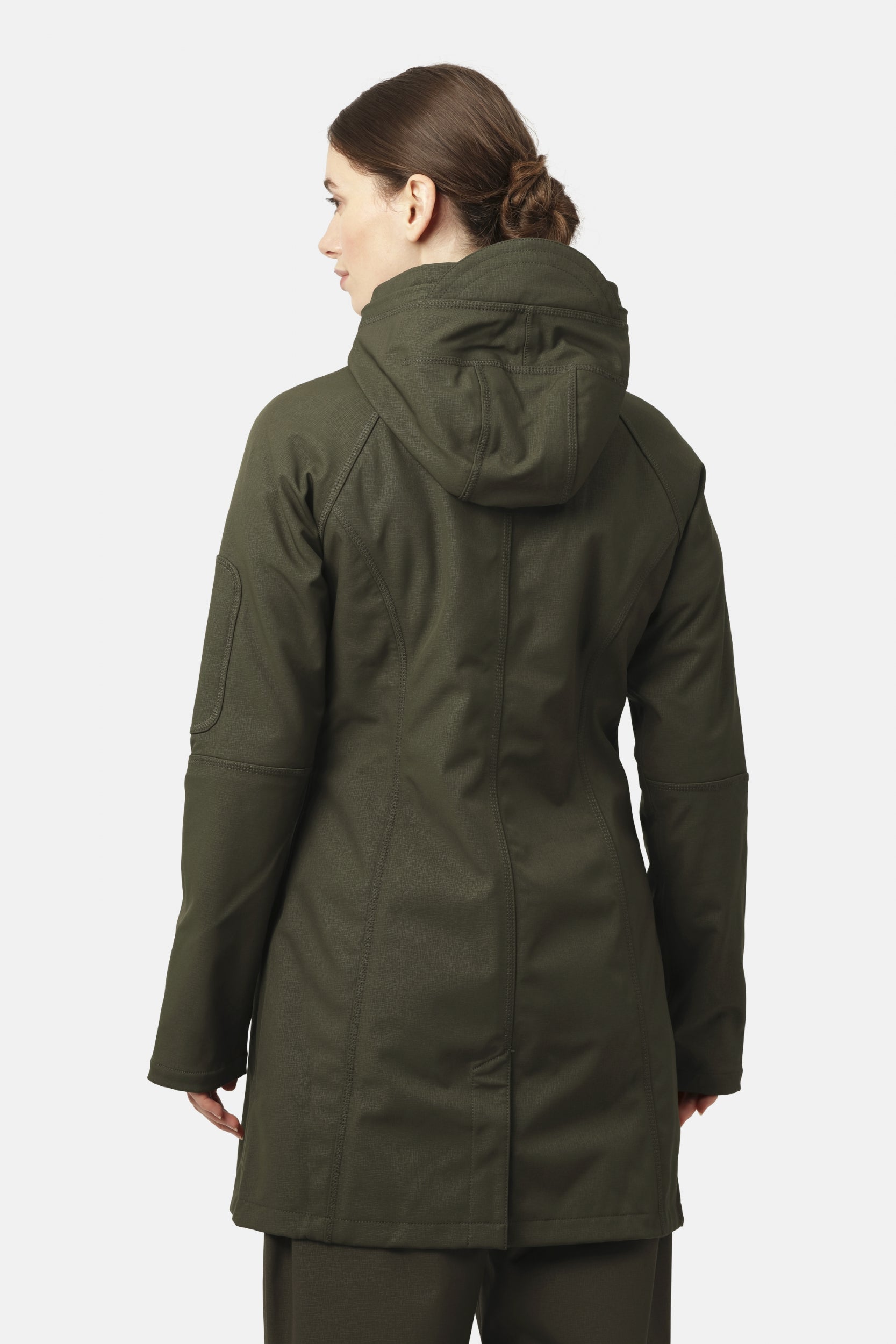 Softshell regenjas lang RAIN37L | Army | Raincoat | Ilse Jacobsen