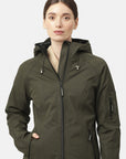 Softshell regenjas lang RAIN37L | Army | Raincoat | Ilse Jacobsen