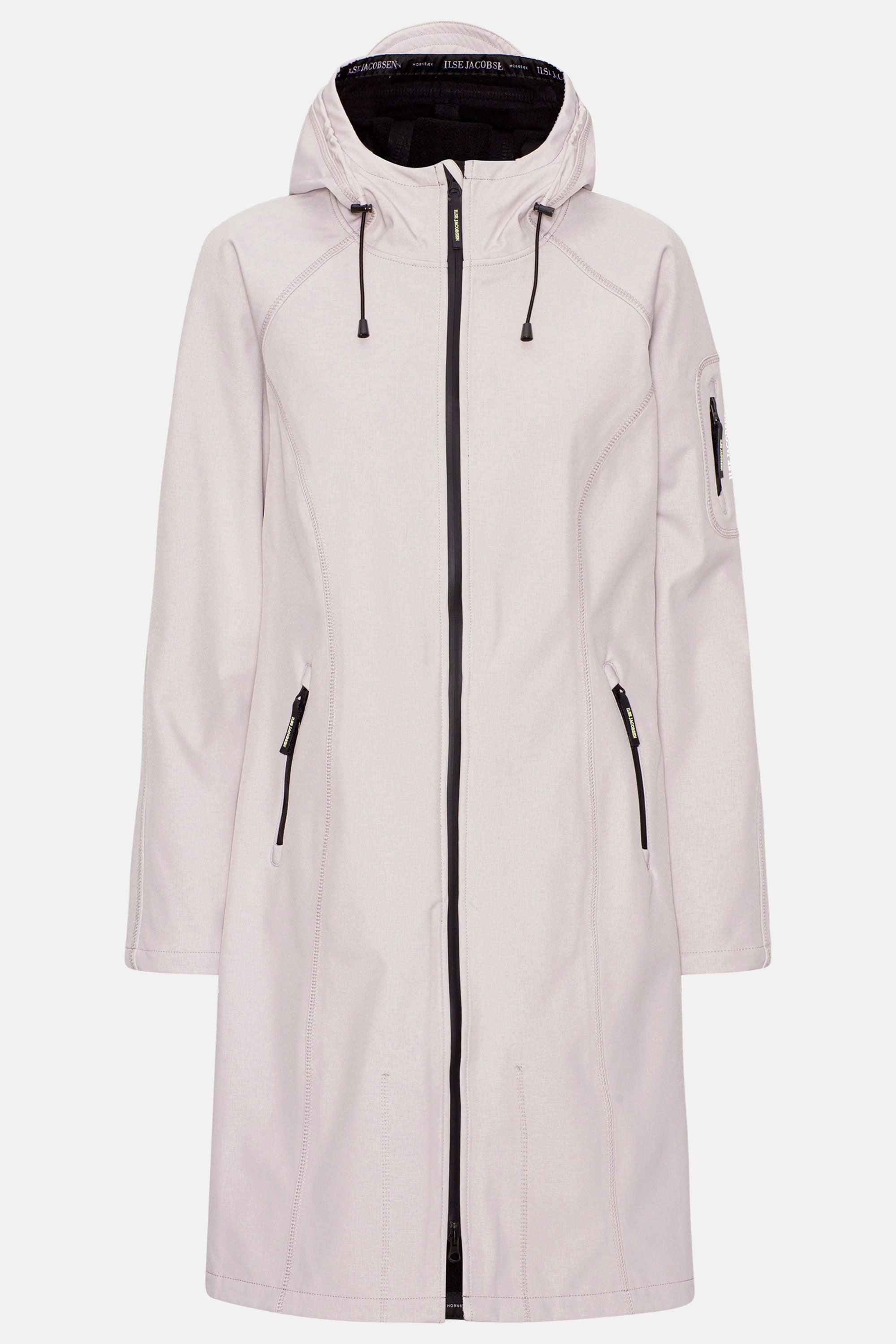 Softshell regenjas lang RAIN37L - 549 Concrete | Concrete | Raincoat | Ilse Jacobsen