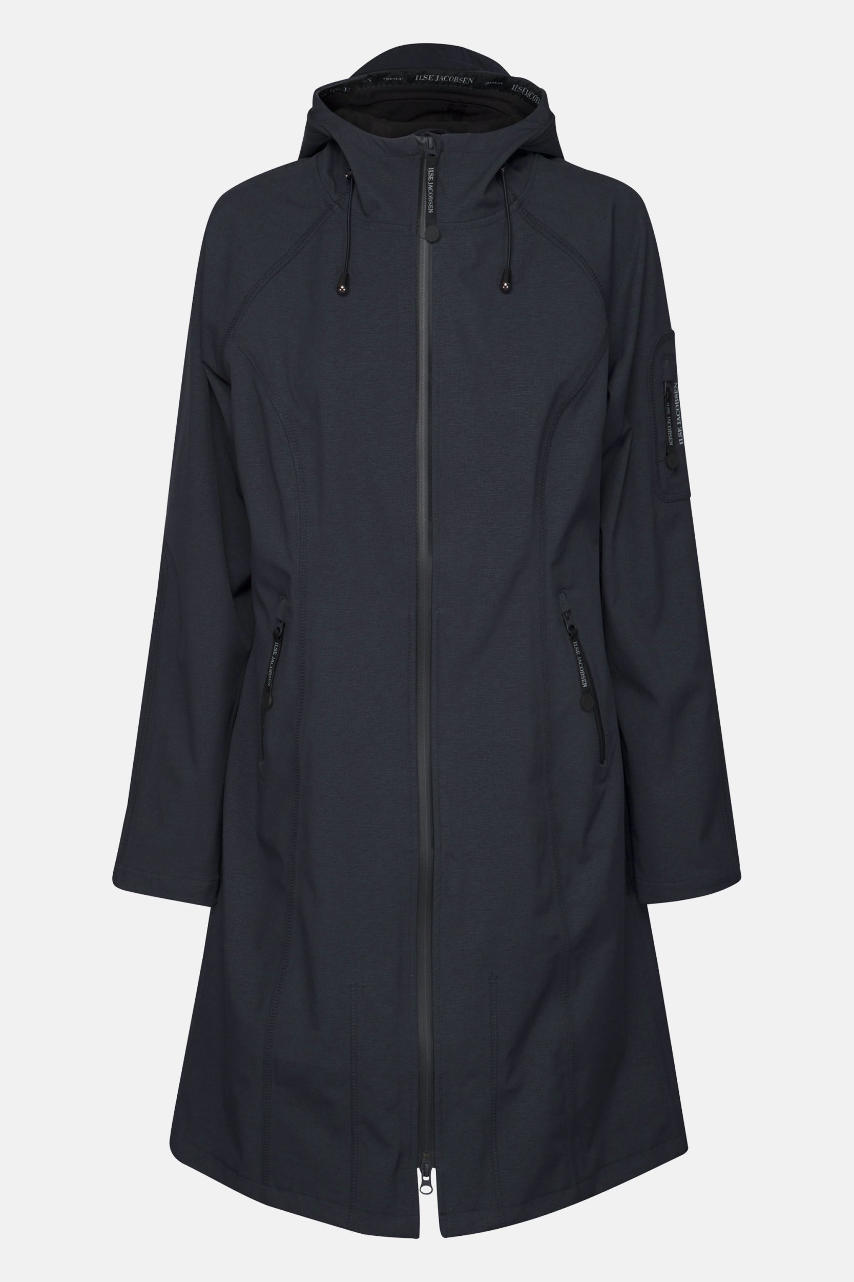 Softshell regenjas lang RAIN37L | Dark Indigo | Raincoat | Ilse Jacobsen