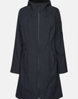 Softshell regenjas lang RAIN37L | Dark Indigo | Raincoat | Ilse Jacobsen