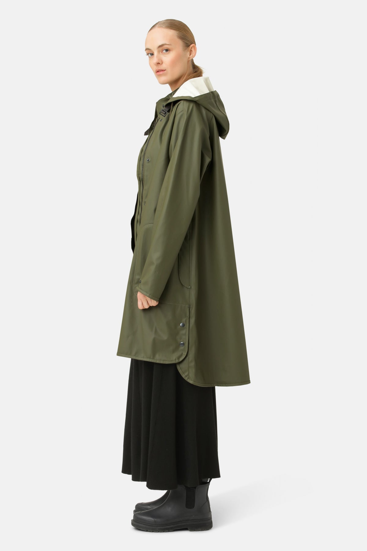 Regenjas in A-lijn RAIN71 | Army | Raincoat | Ilse Jacobsen
