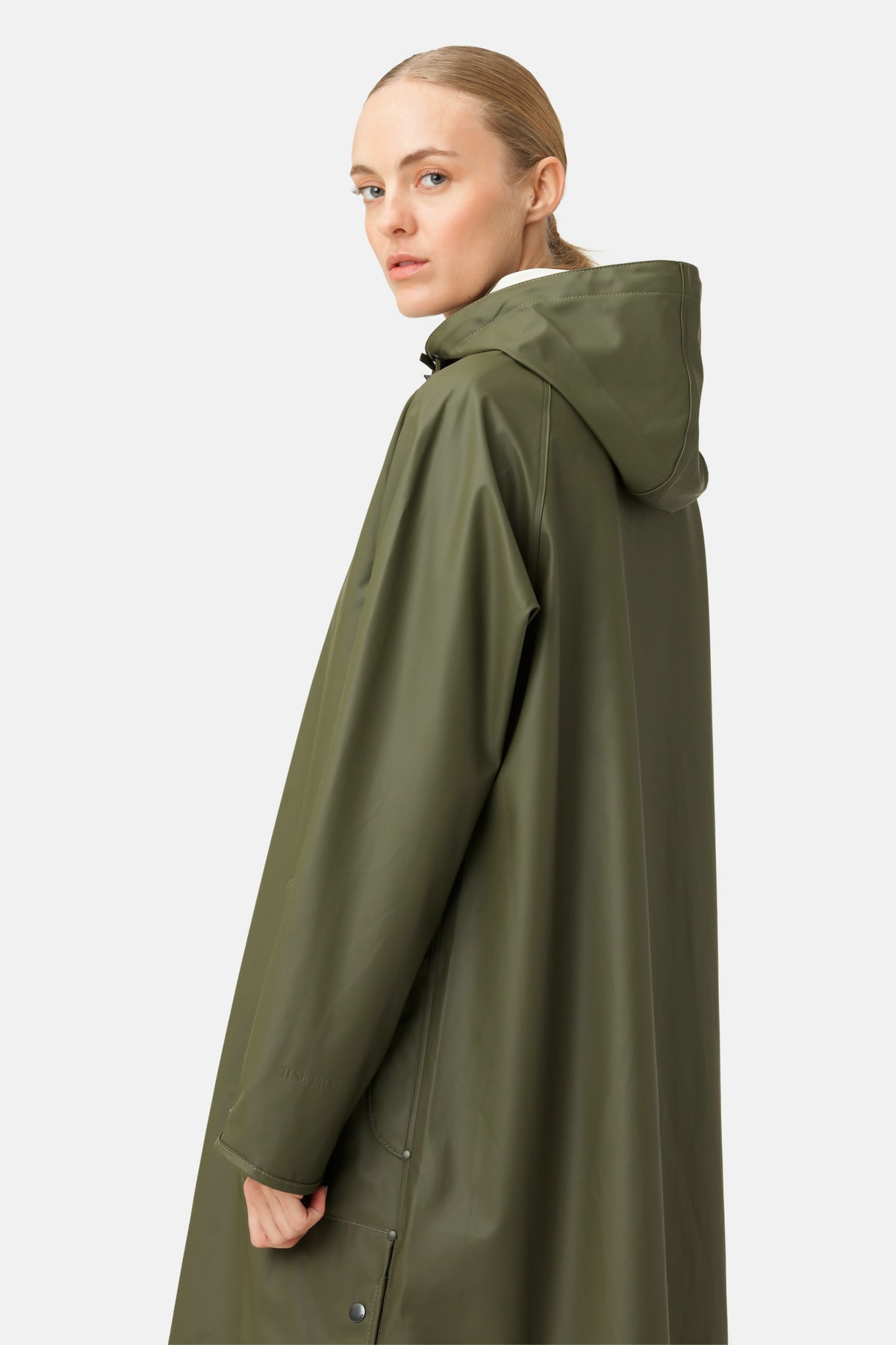 Regenjas in A-lijn RAIN71 | Army | Raincoat | Ilse Jacobsen