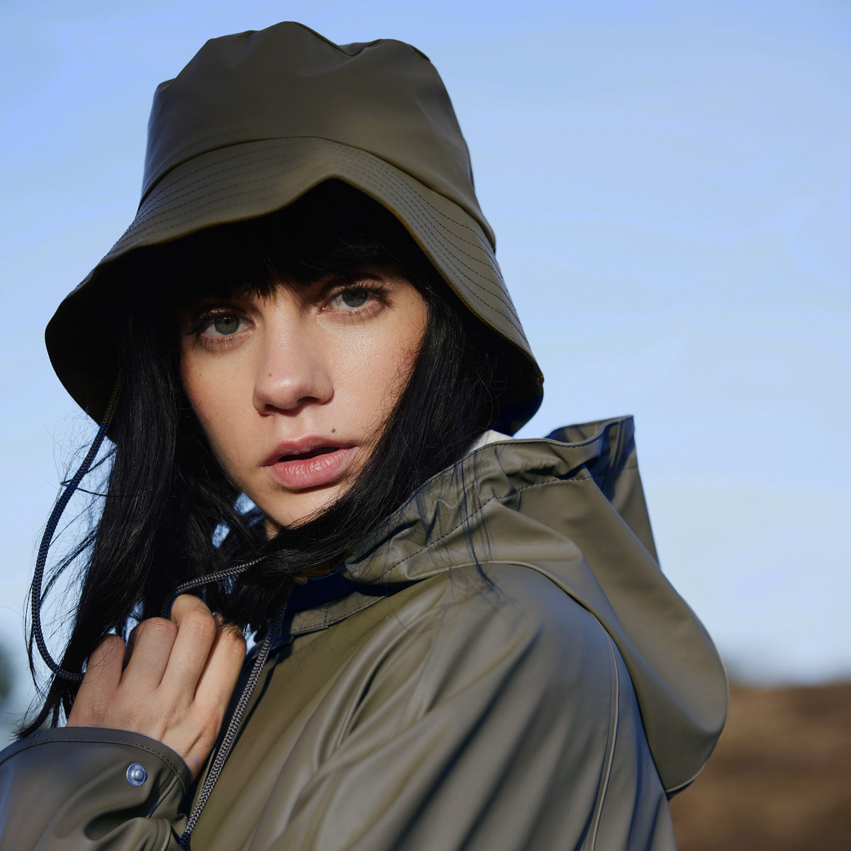 Regenjas in A-lijn RAIN71 | Army | Raincoat | Ilse Jacobsen