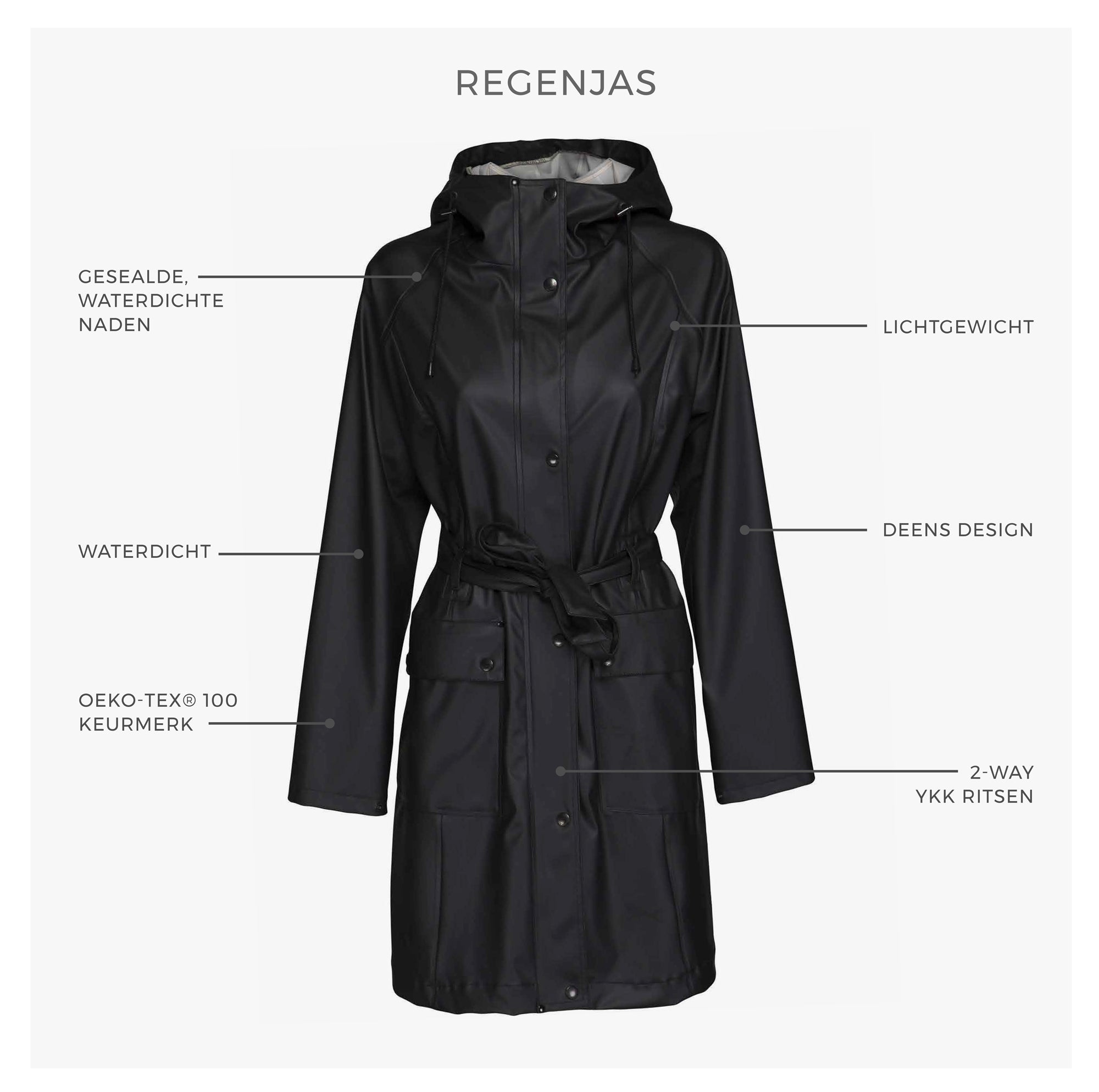 Regenjas RAIN71 | Deep Red | Raincoat | Ilse Jacobsen