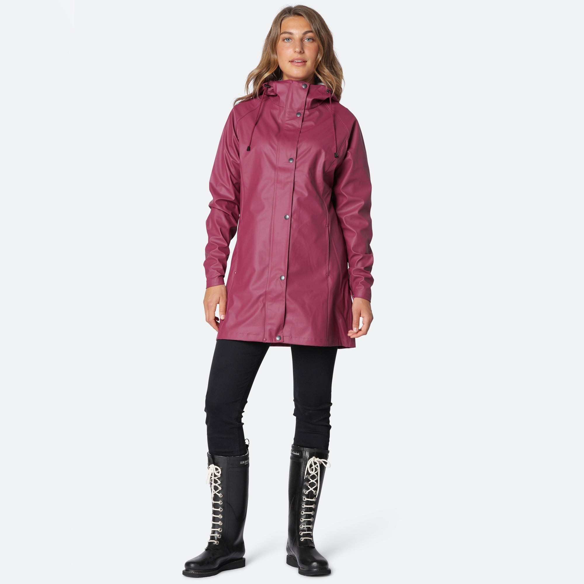 Regenjas RAIN87 | Maroon | Raincoat | Ilse Jacobsen