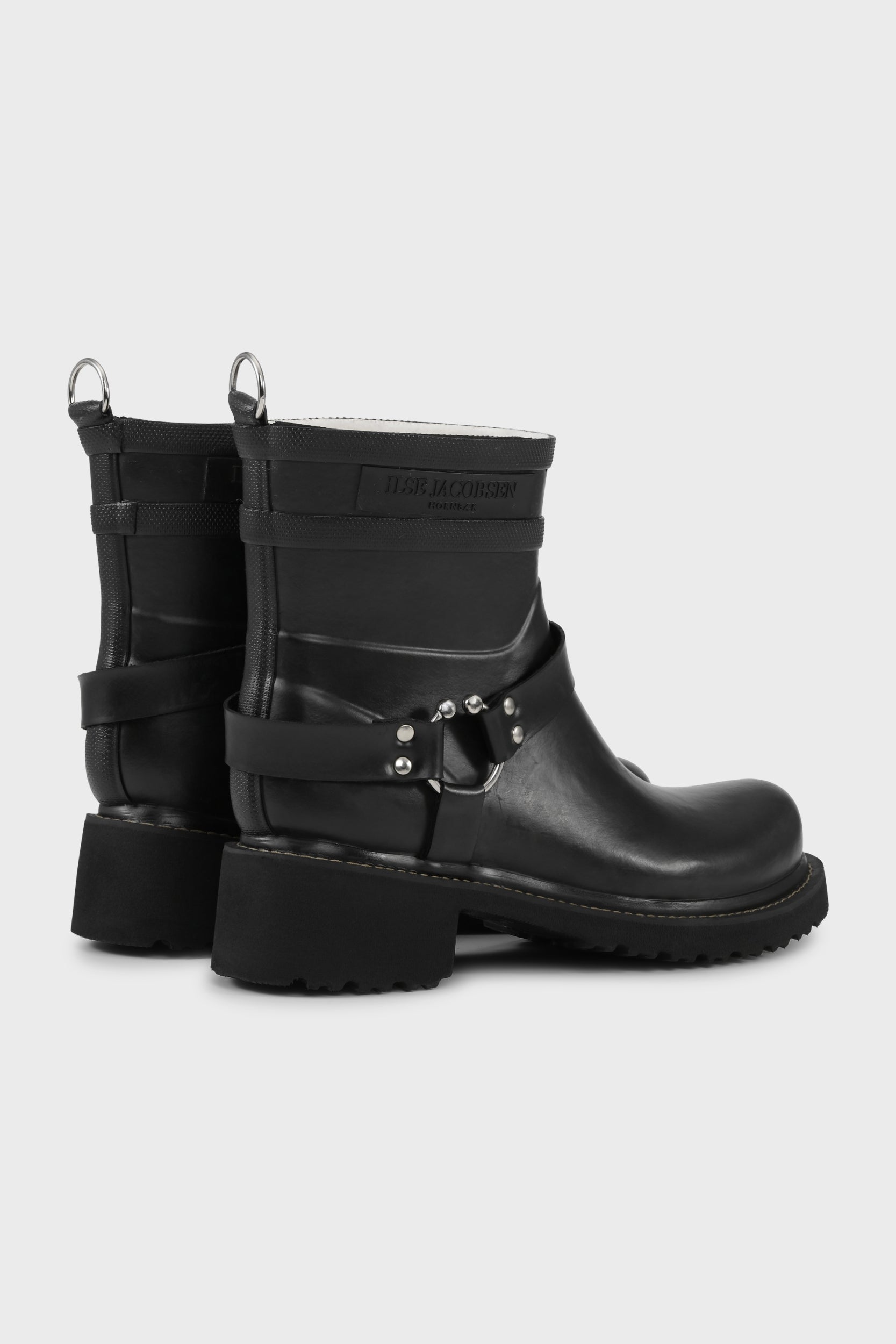 Korte Biker regenlaarzen RUB54 | Black Black | Boots | Ilse Jacobsen
