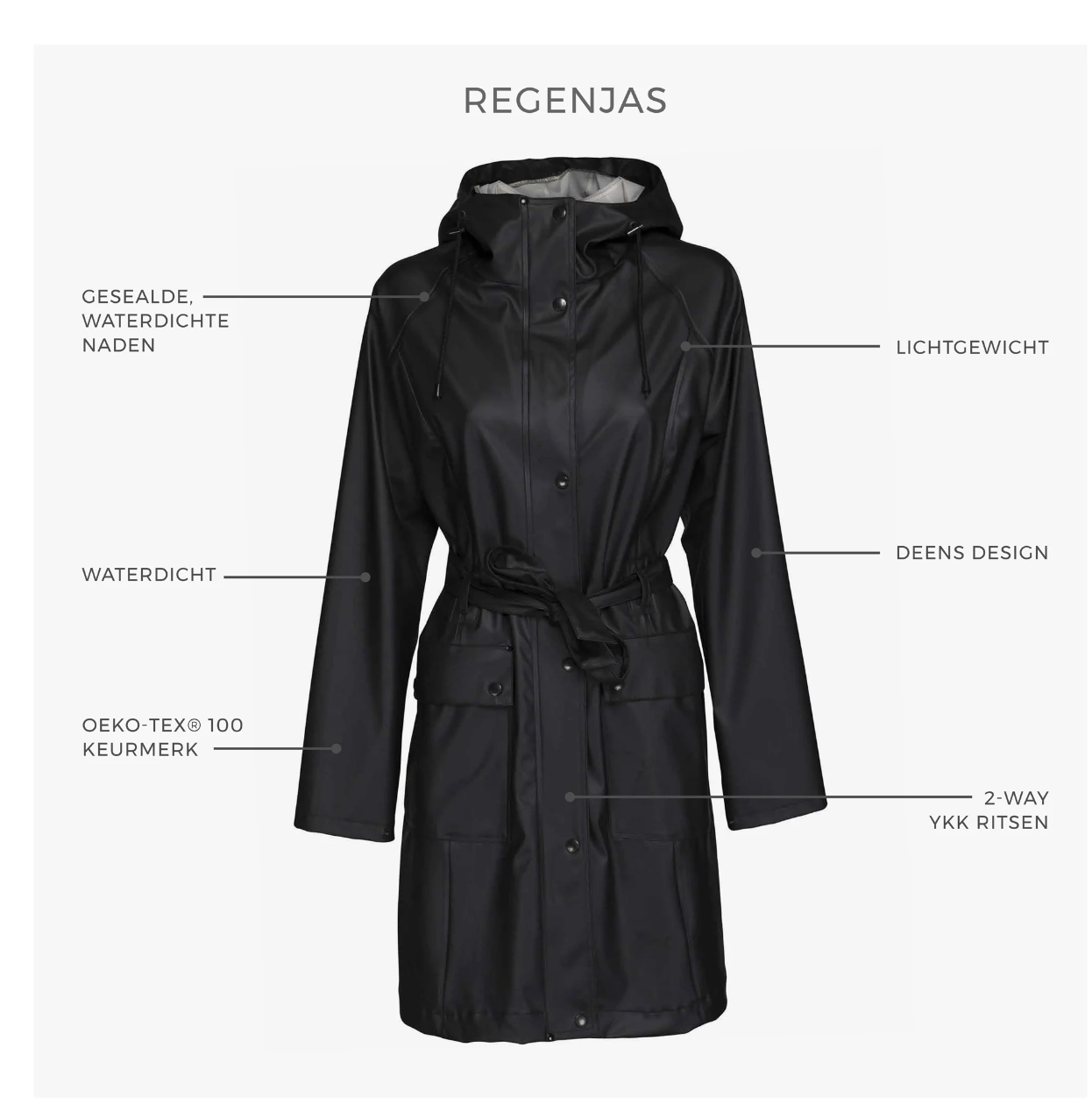 Regenjas RAIN205 | Dark Indigo | Raincoat | Ilse Jacobsen