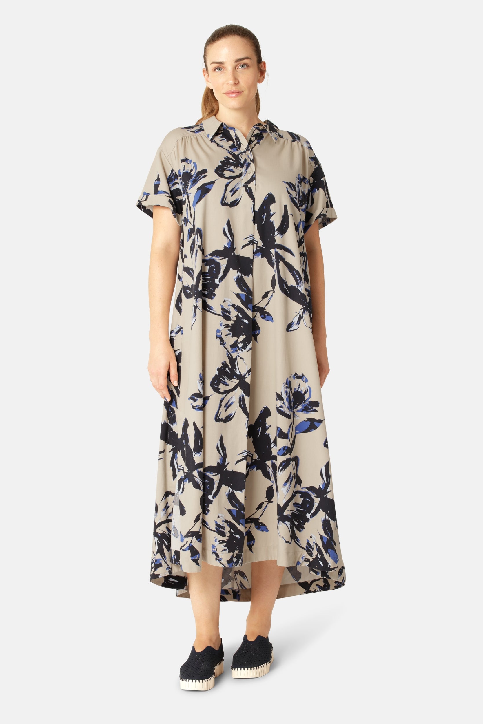 小物 jurk 23186-Ditsy-Bloemen-Midi-Jurk-