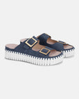 Sandalen met verstelbare gespen TULIP1037 - 699100 Blue Greyness White | Blue Greyness White | Sandals | Ilse Jacobsen