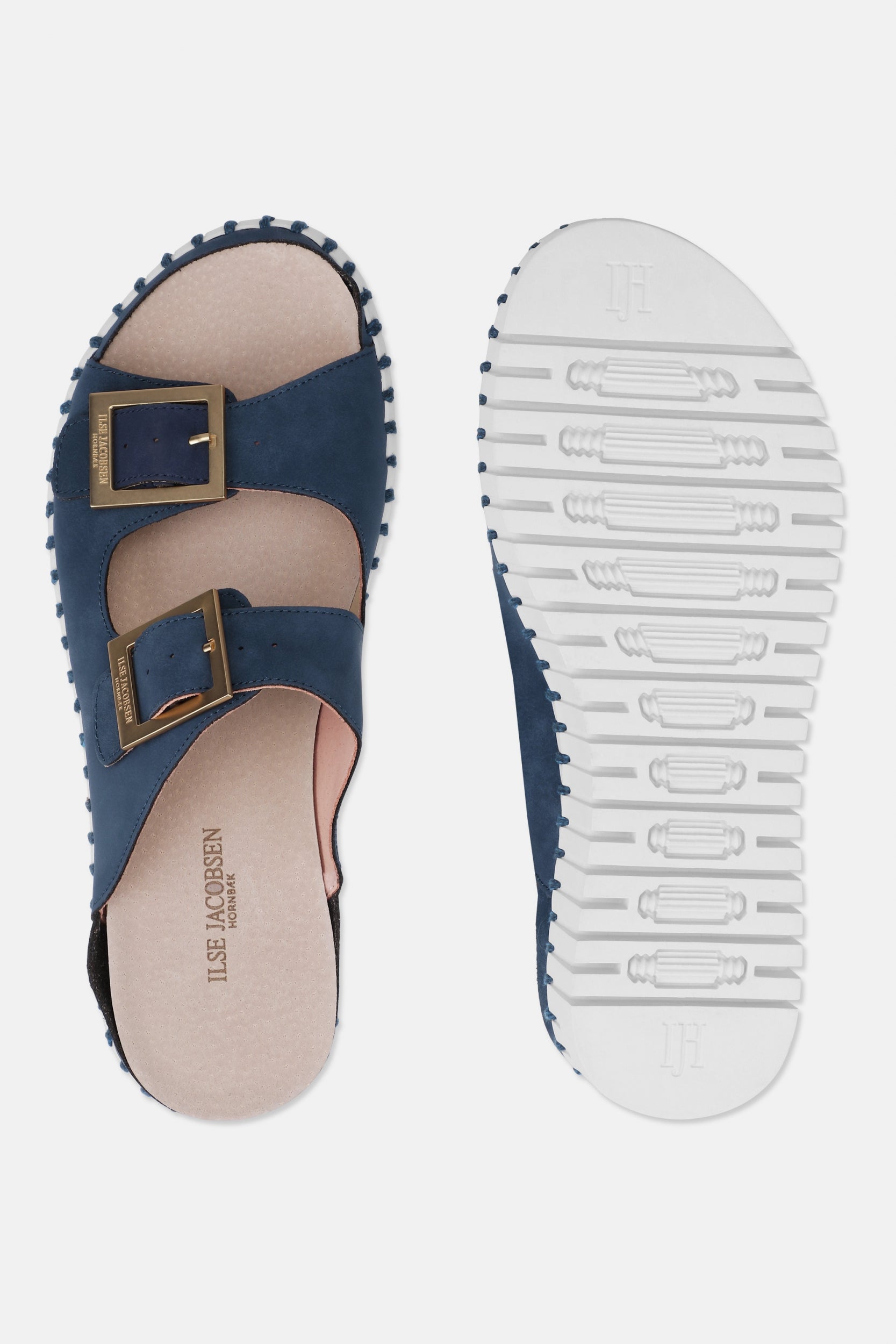Sandalen met verstelbare gespen TULIP1037 | Blue Greyness White | Sandals | Ilse Jacobsen