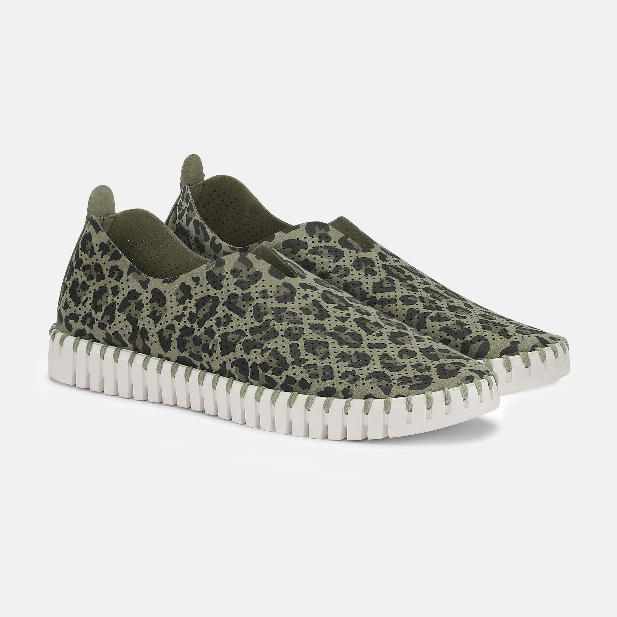 Instappers TULIP139LEO | Army | Shoes | Ilse Jacobsen