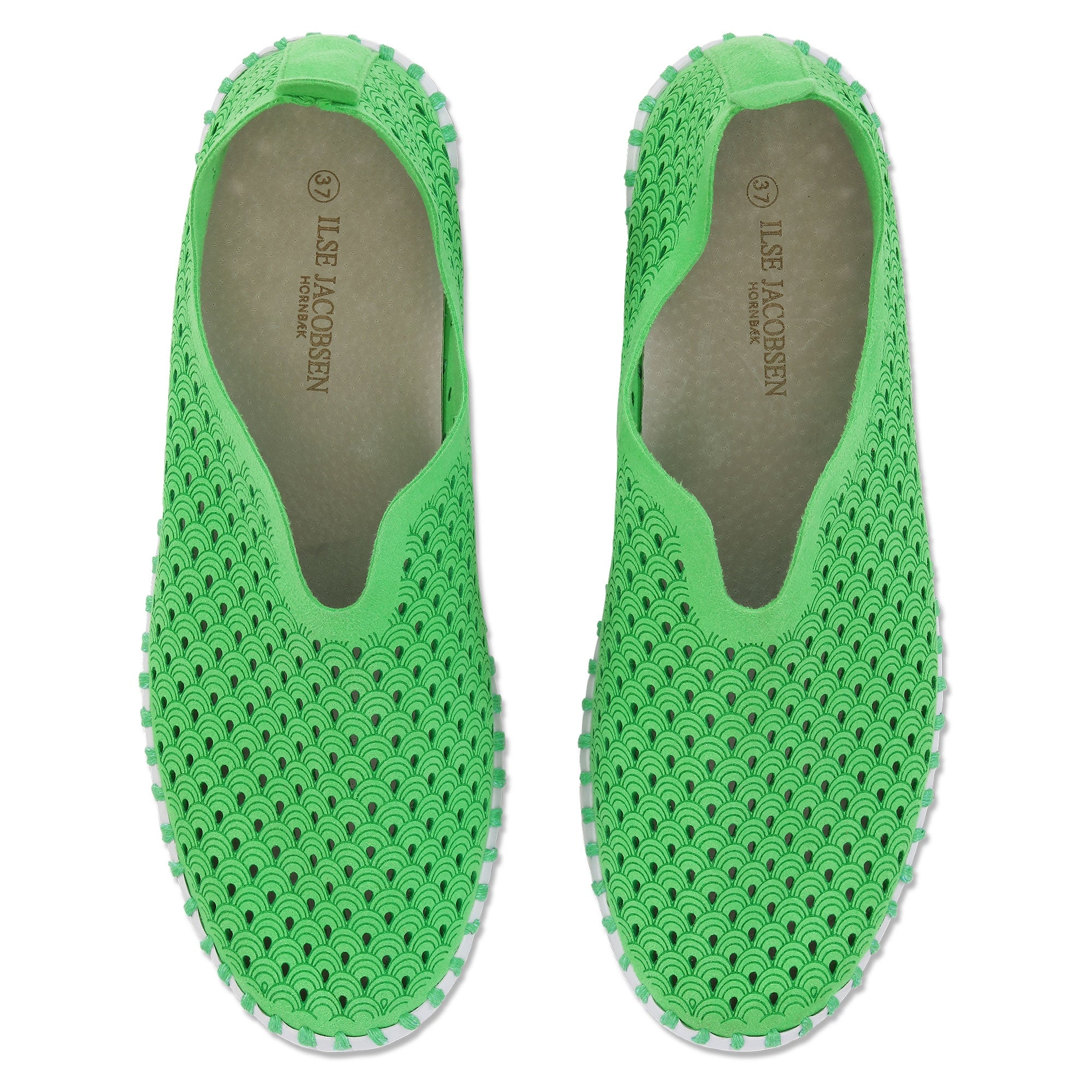Instappers Tulip139 witte zool | Bright Green | Shoes | Ilse Jacobsen