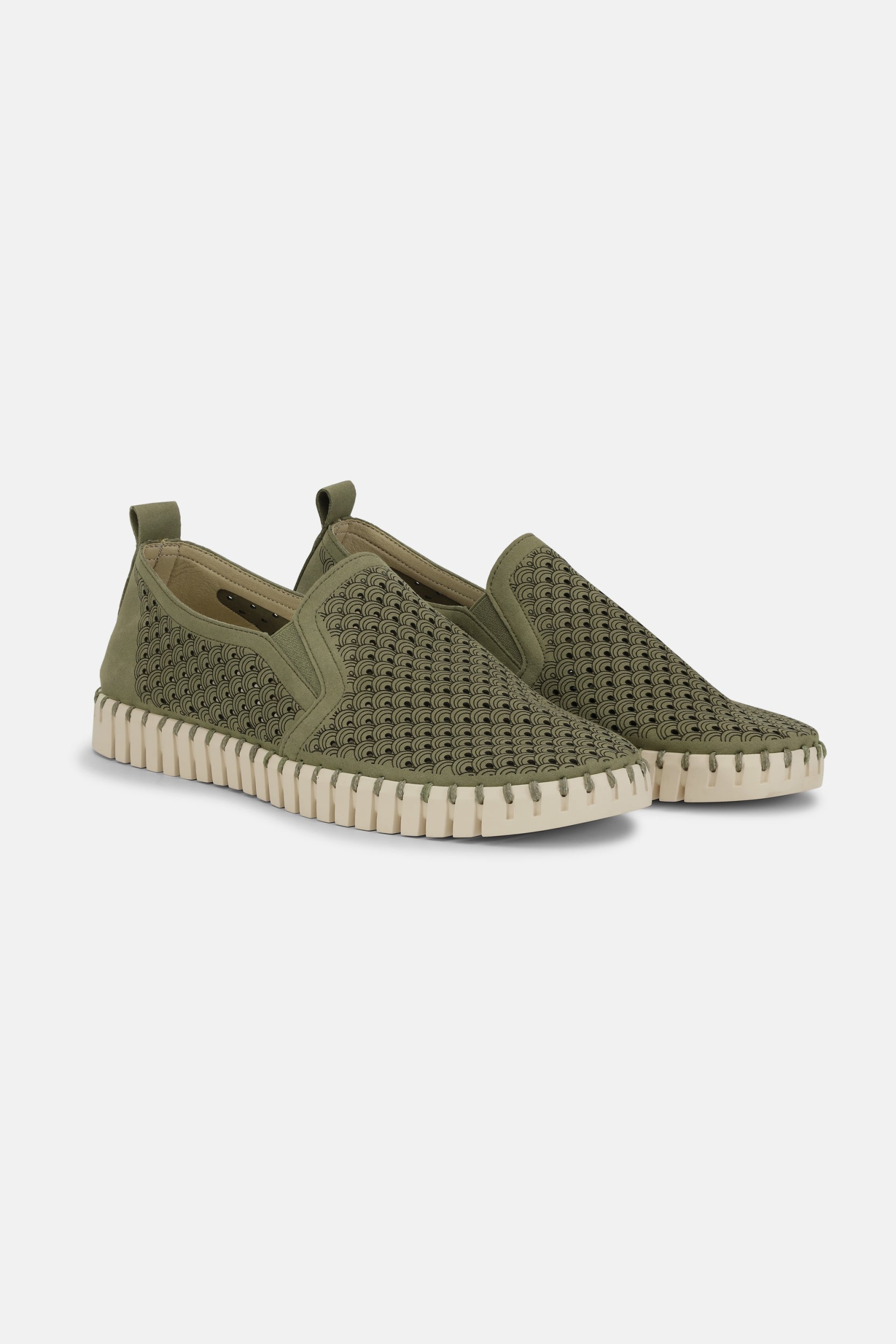 Instappers Heren TULIP140MEN beige zool | Army | Shoes | Ilse Jacobsen