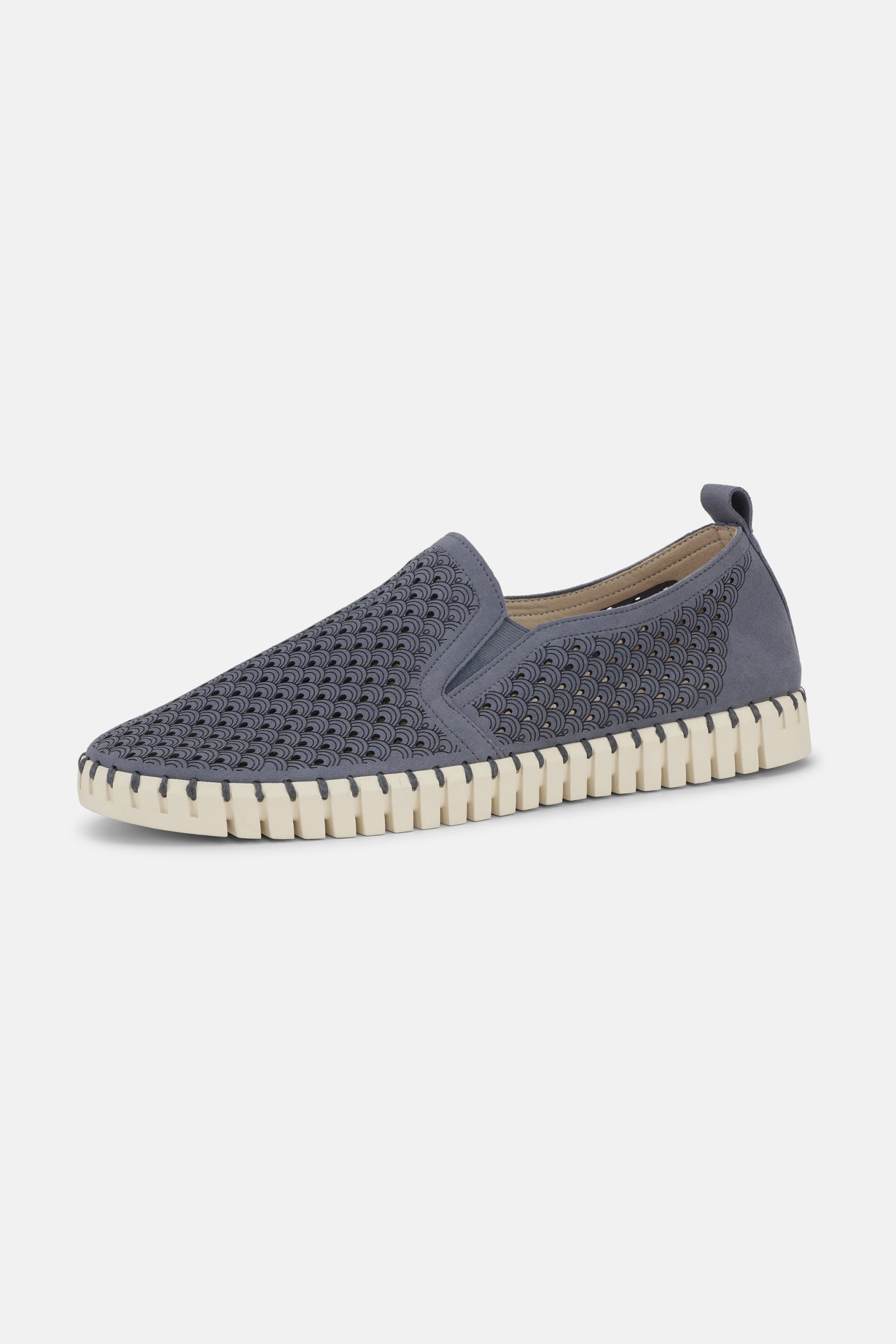 Instappers Heren TULIP140MEN beige zool | Grey Blue | Shoes | Ilse Jacobsen