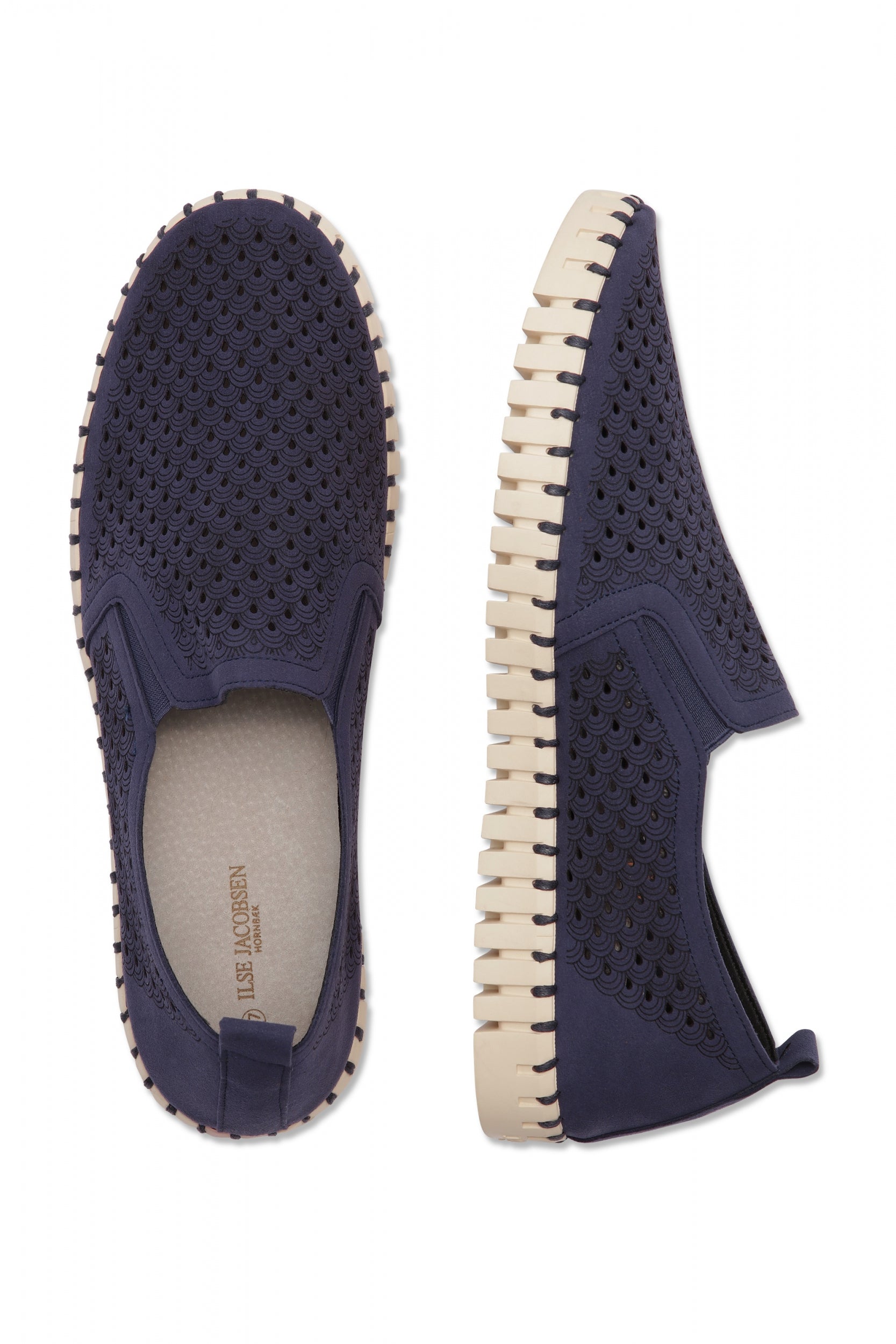 Instappers Heren TULIP140MEN beige zool | Dark Indigo | Shoes | Ilse Jacobsen
