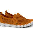 Instappers Heren TULIP140MEN beige zool - 821 Pumpkin | Pumpkin | Shoes | Ilse Jacobsen