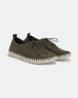 Schoen Heren TULIP145MEN | Deep Olive Pearled Ivory | Shoes | Ilse Jacobsen