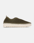 Instappers Platform TULIP3373 | Deep Olive | Shoes | Ilse Jacobsen