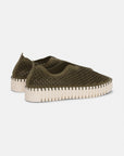 Instappers Platform TULIP3373 | Deep Olive | Shoes | Ilse Jacobsen