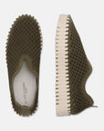 Instappers Platform TULIP3373 | Deep Olive | Shoes | Ilse Jacobsen
