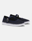 Tulip Ballerina TULIP3476 | Dark Indigo White | Shoes | Ilse Jacobsen