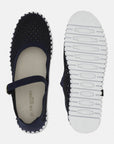 Tulip Ballerina TULIP3476 | Dark Indigo White | Shoes | Ilse Jacobsen