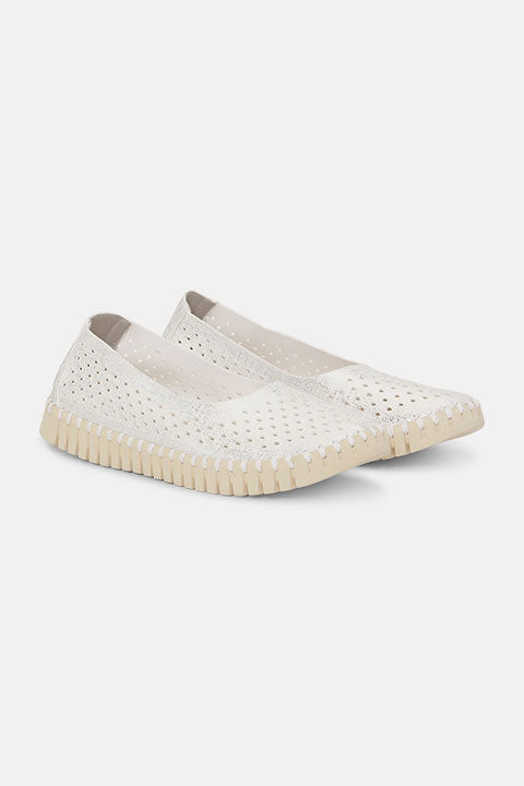 Tulip Ballerina TULIP3578 | White Pearled Ivory | Shoes | Ilse Jacobsen