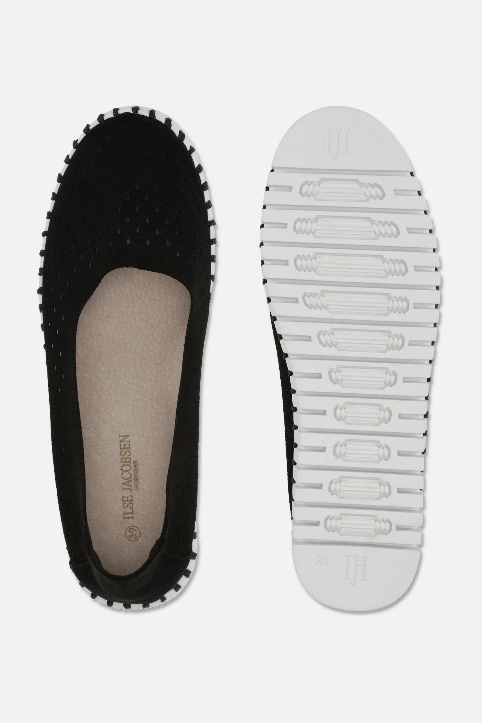 Tulip Ballerina TULIP3579 | Black White | Shoes | Ilse Jacobsen