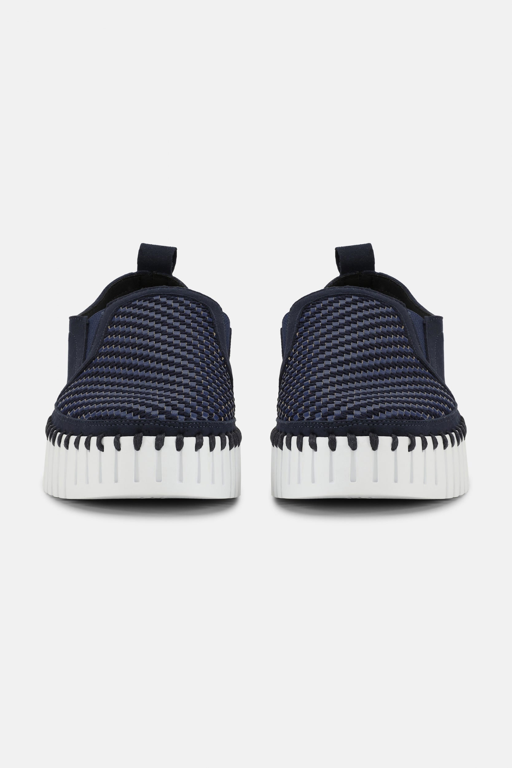 Instappers Platform TULIP3876 beige zool | Dark Indigo White | Shoes | Ilse Jacobsen